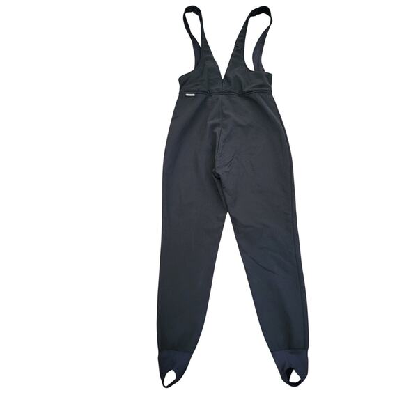 OBERMEYER Black Snow Suit Bib Vintage Overall‎ One Piece Stirrup Wool Sz 14 Long - Picture 1 of 16